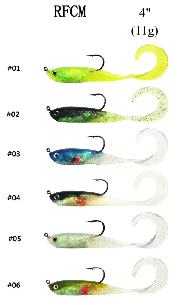 RFCM 4" 11G Curl Tail Minnow Fishing Lure